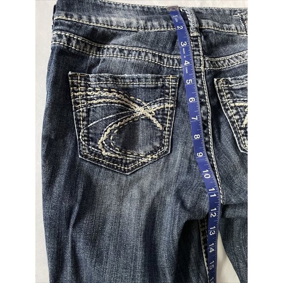 Silver Jeans Co. Womens Suki Capri Bootcut Jeans Size W29 Distressed Denim - Picture 12 of 14